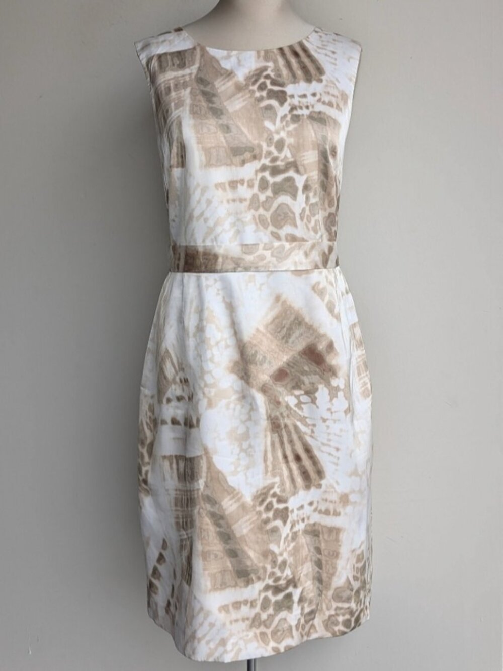 Tahari Satin Sleeveless Sheath Dress